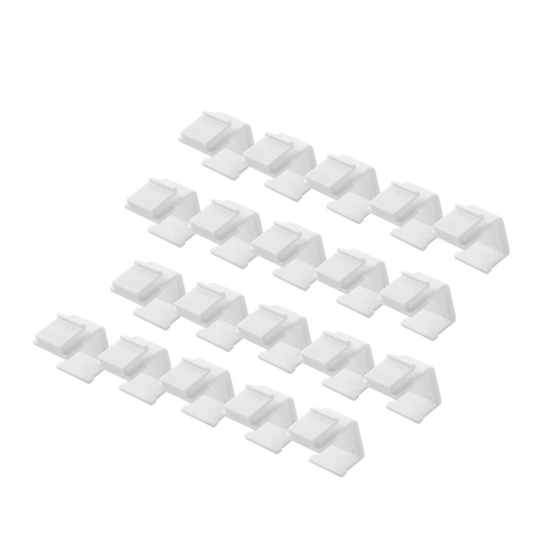 TENINYU (20-Pack) Blank Keystone Jack Inserts for Wall Plate, White