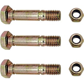 SAOIGEJUA Set of 3 52100100 Shear Pin Bolt & Nuts Replacement for Ariens 521001 ST24E ST24ET ST24DLE ST24LE Snow Blower
