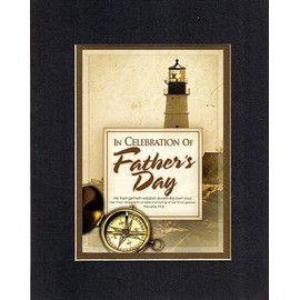 In Celebration of Father's Day - Proverbs 19:8. 8 x 10 Inches Biblical/Religious Verses set in Double Beveled Matting (Black on Gold) - A Timeless and Priceless Poetry Keepsake Collection