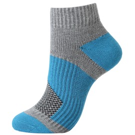 Otafuku Glove Socks (Round Toe Socks, Short Type, 3 Supports) S-846 Saxophone x Light Gray, 9.8 - 10.6 inches (25 - 27 cm), Set of 2 Pairs