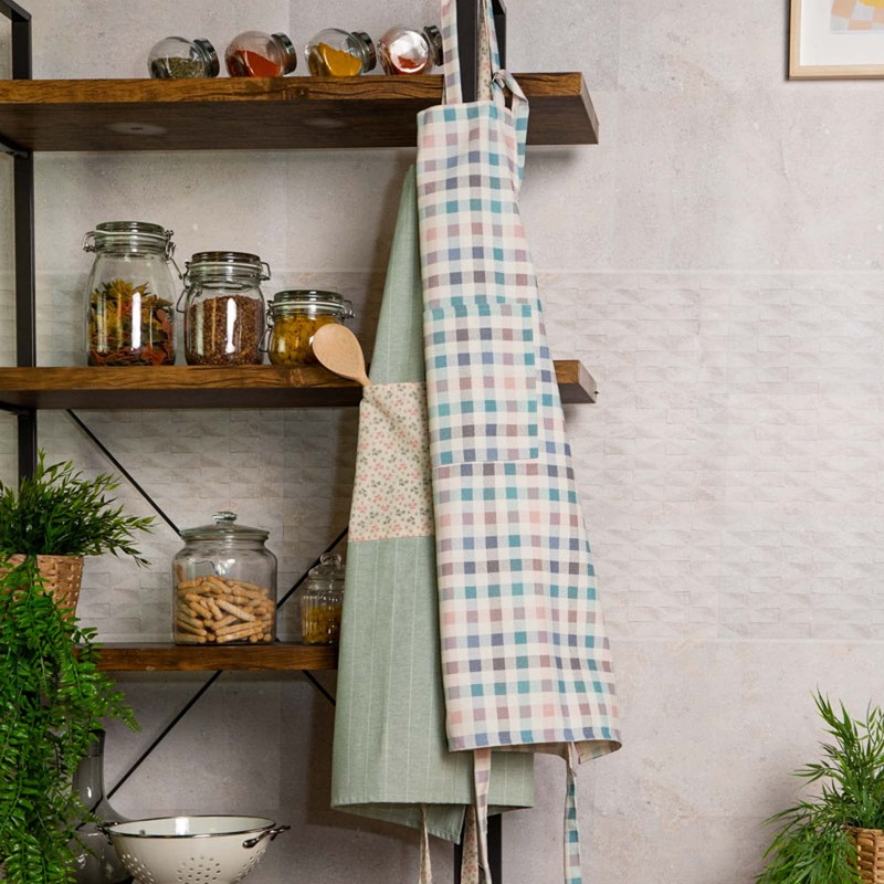 Sancarlos Recycled Noma Kitchen Apron with Pocket, Green, Cotton Material