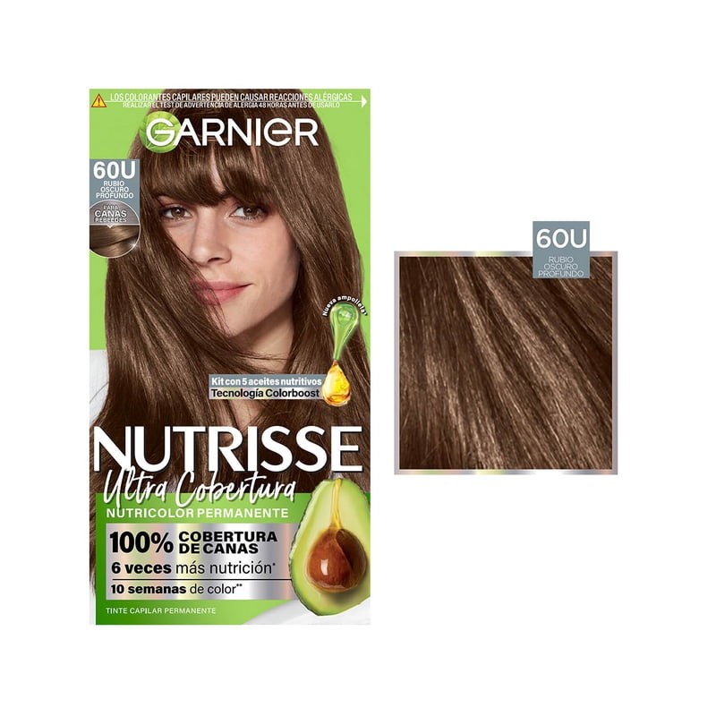 Tinte para cabello Garnier Nutrisse ultra cobertura 60u rubio oscuro