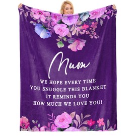 Christmas Best Gifts for Mum, Mum Birthday Gifts, Throws Blanket Mum Gifts from Daughter Son, Presents for Mum, Birthday Xmas Gifts Presents for New Mum,Stepmum,Mother in Law,Mummy on Her Birthday