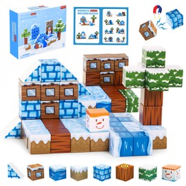 ROHSCE Magnetic Blocks Building Toys - Build Mine Magnet World Set Toys for Toddlers, Sensory Toys for 3 Year Old Boys & Girls, Magnetic Tiles for Ages 3-5 & 4-8, Stacking STEM Montessori Toys