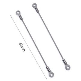 10pcs Cabinet Door Restraint,Cupboard Door Protector Hinge Limiter, Door Hinge Limiter Stainless Steel Restraint Cable (6 Inch)