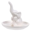 SAFIGLE White Ceramic Jewelry Dish Elephant Shape Jewelry Holder Tray