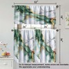 MCALK Marble Green Kitchen Curtains Tiers and Valances Set 3