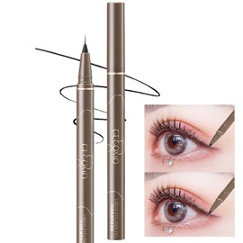 Lynlyulinger Eyeliner 0.014mm Extra Fine 4 Colors Liquid Eyeliner Waterproof Fade Resistant Eyeliner Quick Dry Long Lasting Tight Natural Lower Eyelashes Waterproof Natural Eyeliner Makeup for Women