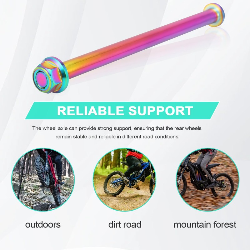 Funparts Rear Wheel Axle with Nut Titanium Alloy for Surron