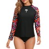 Halcurt Women's Long Sleeve Rash Guard Swim Top UPF50+ SPF