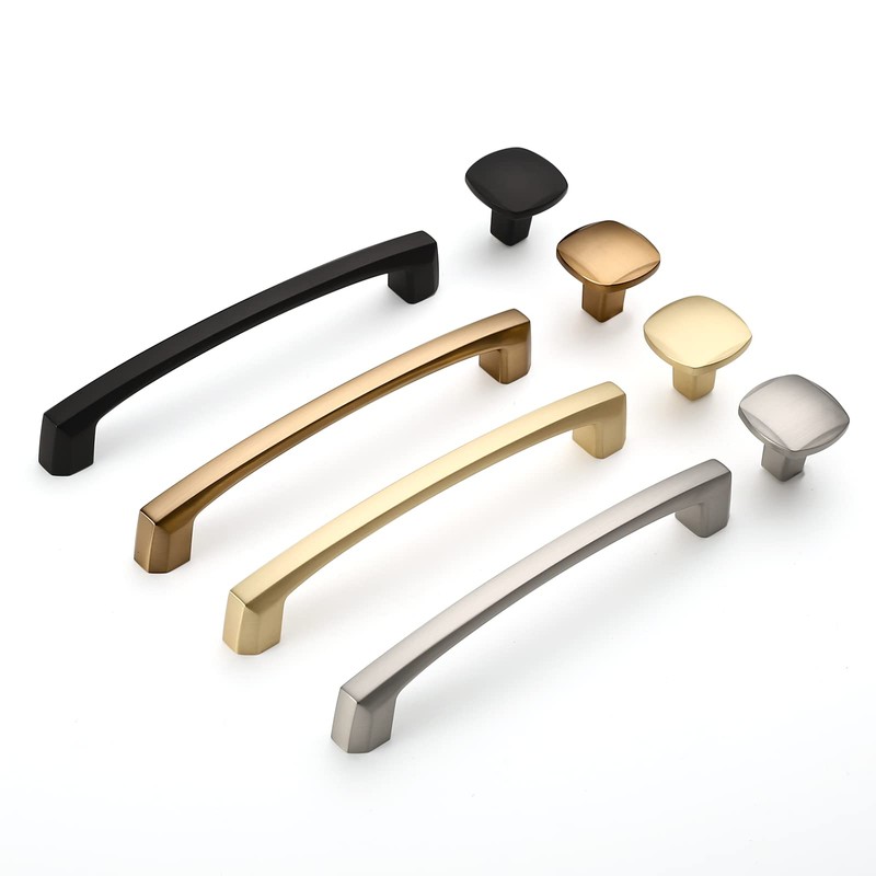 AOOTOCH 10 Pack 1 Inch Matte Black Cabinet Knobs Black