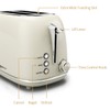 Toasters 2 Slice Retro Stainless Steel Toasters with Bagel, Cancel,