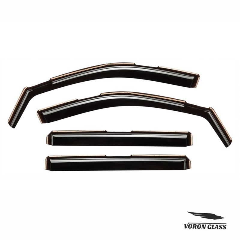 Voron Glass in-Channel Extra Durable Rain Guards for Chevy Silverado/GMC