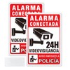 YIKIADA Cartel Videovigilancia - Placa alarma - Aviso a Policía