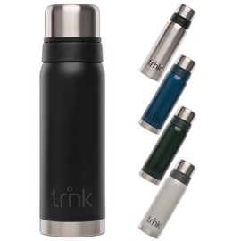 trnk Outdoor Thermos Flask Polar 2 - Stainless Steel Thermos Flask 750 ml - BPA-Free - Thermos Keeps Hot for 24 Hours - Lid with 2 Drinking Cups - Dishwasher Safe (Matte Night Black)