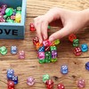MXJFYY Pack of 100 Hexagonal Dice, D6 Dice, 10 Colours,