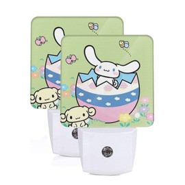 Cumino Led Night Light Lamp with Smart Sensor Dusk to Dawn Sensor Cool White Lights for Bathroom Hallway Decor Bedroom Kids Room Kitchen Stairway 2 Pack