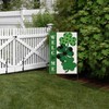 Girlly St Patricks Day Shamrocks Garden Flag Double Sided 12x18