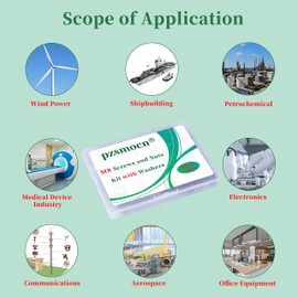 Pzsmocn 90pcs/30sets M8*20mm Black Nylon Plastic Phillips Round Head Screw Hex Nuts with Insulating Washer Standard Size for DIY and Electronic Mounting