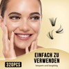 Quewel Individual Eyelashes, 320 Pieces, Individual Eyelashes for Eye Make-up,