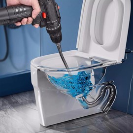 Drain Auger Cable 16 Ft Flexible Plumbing Snake Clog Remover with Drill Connector Plumbing Pipe Drainage Cleaning Cable Drainage Auger Snake Unclogging Clogged Sewer Pipes（Excluding Electric Drills）