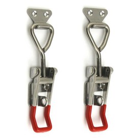 2 Pcs Adjustable Toggle Latch, Toggle Clamp, Toggle Catch Latch Hasp Clip Clamp For Door,150-170 Mm Flexible Setting, Cabinet Box Drawer Windows Universal