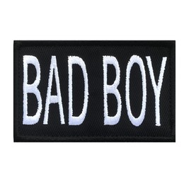 Antrix Bad Boy Patch, Tactical Funny Embroidered Applique Fastener Hook & Loop Bad Boy Emblem Badge Patch for Backpack Caps Hat Vest School Bag Uniform Work Clothes Kids Adult Dogs Animals