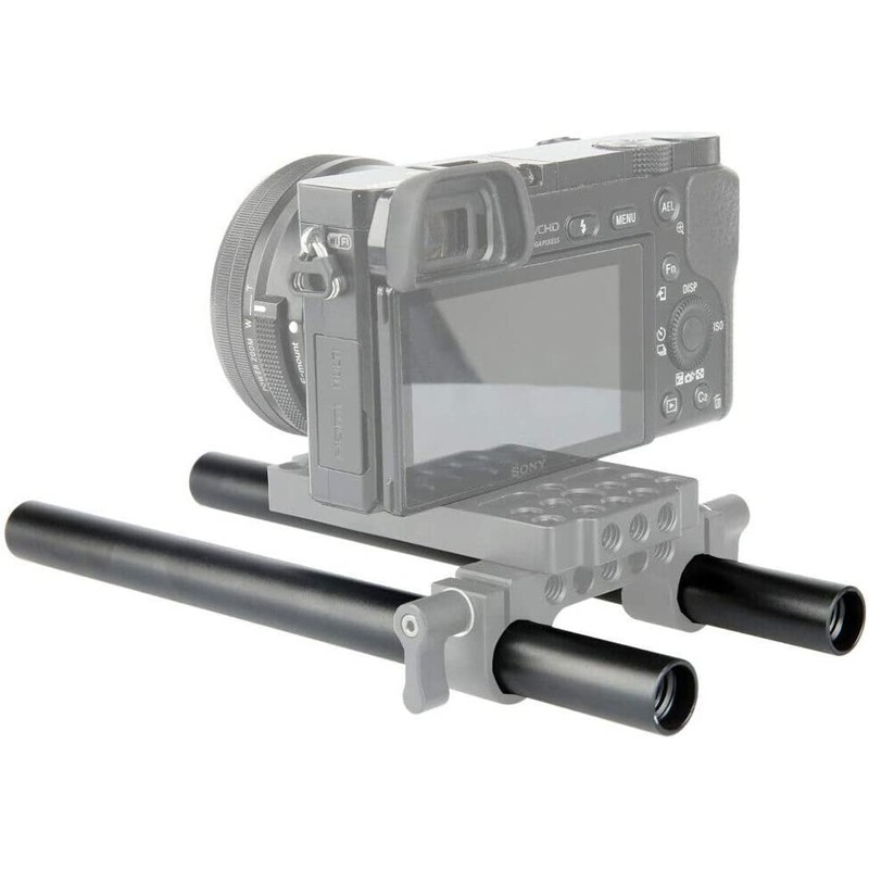 NICEYRIG Standard 15mm Aluminum Rods 15cm Long M12 Thread for