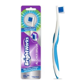 BrightWorks - Cepillo alineador (3 unidades), limpia de forma segura y efectiva alineadores, retenedores, protectores bucales y protectores nocturnos. Fácil de usar y seguro para la mayoría de