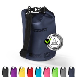 #DoYourOutdoor Where Tomorrow Dry Bag 2L Grey - Waterproof Backpack - Waterproof Bag & Pack Sack - Dry Bag Ideal for Boat, Kayak, Fishing and Camping, darkblue, Hoizontal