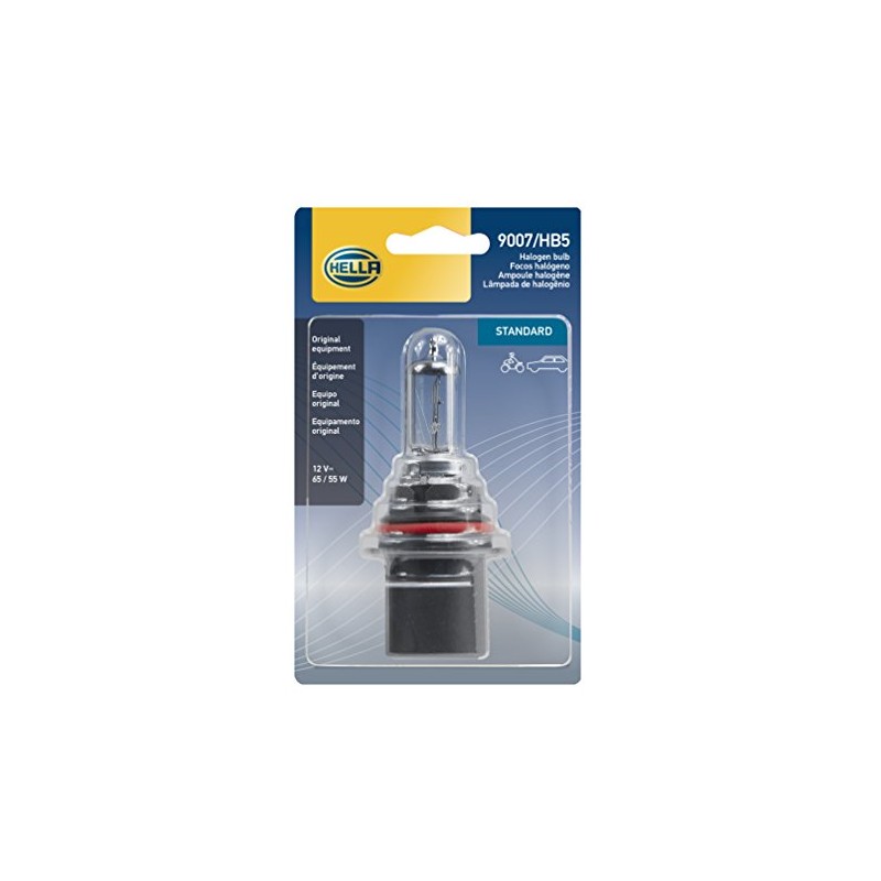 HELLA 9007SB Single Blister Standard Halogen Bulb, 12V, 65/55W