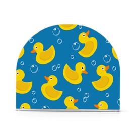Caikeny Napkin Holder for Tables Duck Acrylic Napkins Holder Animal Bubbles Blue Freestanding Tissue Dispenser Box for Kitchen Dining Table Coffee Desk Decor