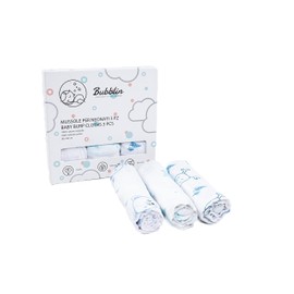 Bubblin Baby Muslin, 80 x 80 cm, Pack of 3, 100% Cotton, Double Woven, Oeko-Tex Certified, Muslin Nappies, Burp Cloths (Winter)