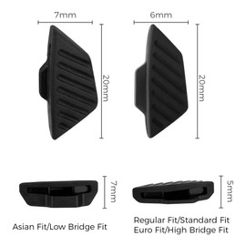 HILEEN Replacement Nose Pads Nose Pieces for Oakley Mercenary OO9424 Sunglasses 1 Pair - Asian Fit