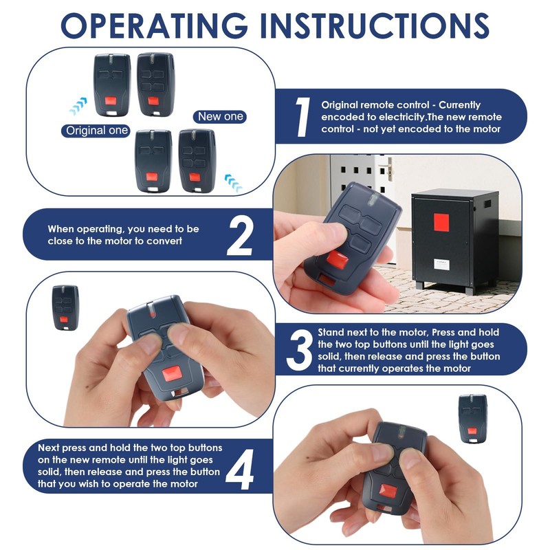Garage Door Remote Control for BFT Mitto 4 B RCB04