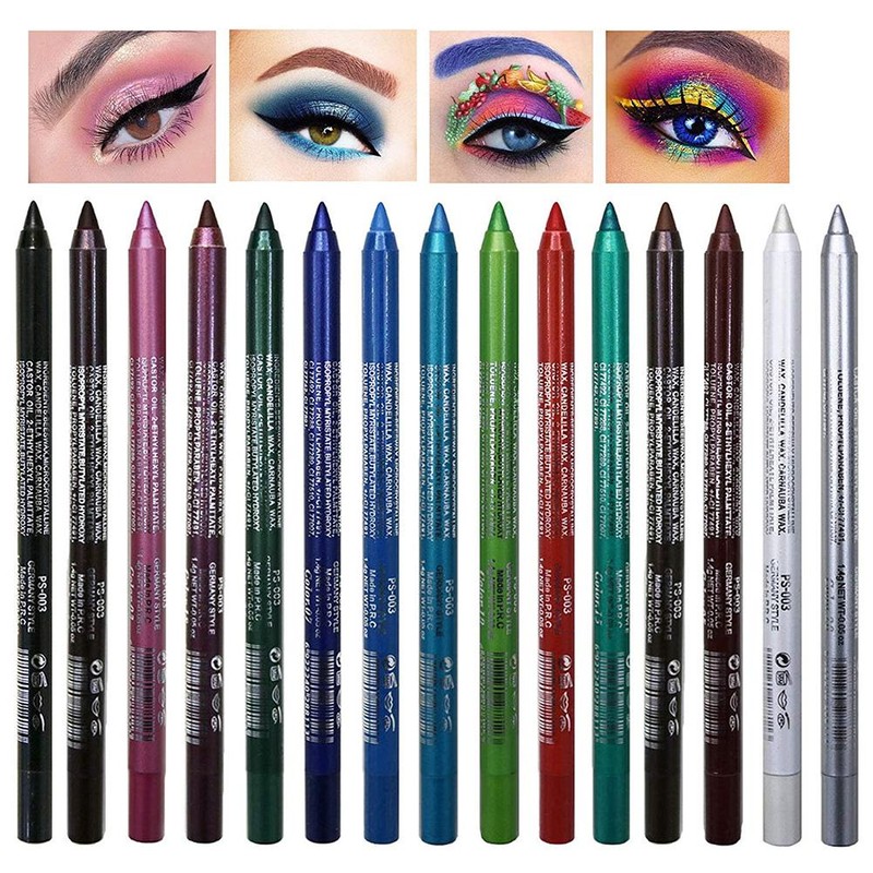 15 Colors Eyeliner Pen Set Colorful Eyeliner Pencil Pearl Eyeliner