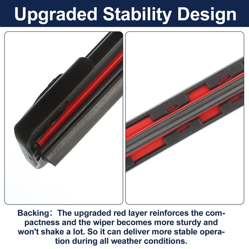 X AUTOHAUX 1 Pair 25"+22" Front Windshield Wiper Blade for