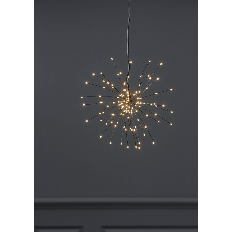Star 710-01 3D-LED-Hängestern "Firework", Metall, Schwarz, 26 x 26 x