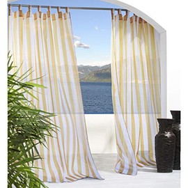 Outdoor décor Paneles de Gasa semitransparentes, Rayas Caqui, 54 x 96 Pulgadas (70503-109-96-758)