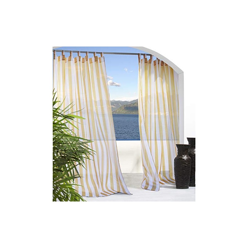 Outdoor décor Paneles de Gasa semitransparentes, Rayas Caqui, 54 x