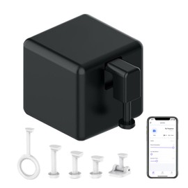 Smart Switch Button Pusher: Bluetooth Fingerbot Plus mit Toolkit für alle Schalter, Tuya App-Steuerung, Tuya Bluetooth Hub hinzufügen, um es mit Alexa, Google Home kompatibel zu machen (Schwarz)