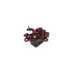 Unbranded Women Peacock Ring Red Pink Animal Feathers Metal Elastic