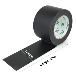 BOMEI PACK Black 75 mm x 50 m Painter's Masking Tape for Masking for Painting Work