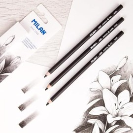 MILAN® Box of 3 Charcoal Pencils