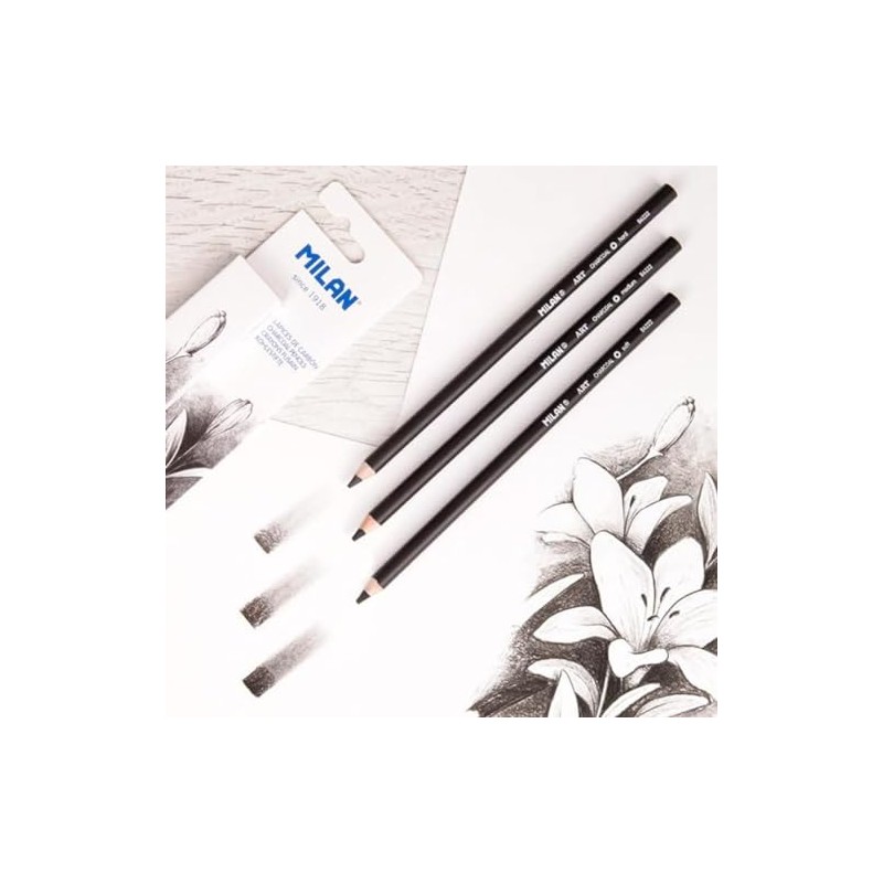 MILAN® Box of 3 Charcoal Pencils