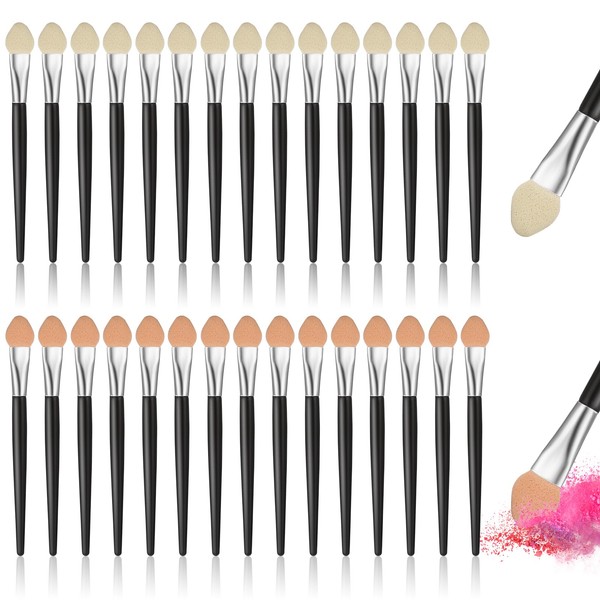 30 Pieces Eyeshadow Applicators, Eyeshadow Brush Sponge Brushes Makeup Applicator
