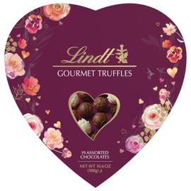 Lindt Valentine's Gourmet Truffles Assorted Chocolate Candy Heart, 10.6 oz.