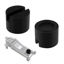 Car Jack Rubber Pad Pack of 2 Round Rubber Pad Load Capacity up to 5T with Groove Waffle Surface, 50 x 39 mm Axle Stand Rubber Pad for Trolley Jack Lifting Platforms Trolley Jack