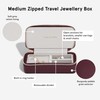 Stackers Burgundy Medium Travel Jewellery box