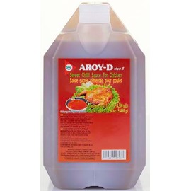 Aroy-D Thai Sweet Chili Dipping Sauce for Chicken 190 Oz (5.4 Kg), Large Size for Restaurant and Party
